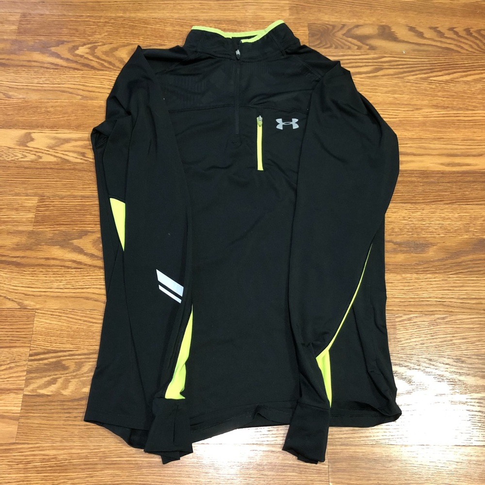 Men’s Under Armour 1/4 Zip Running Shirt (Black)